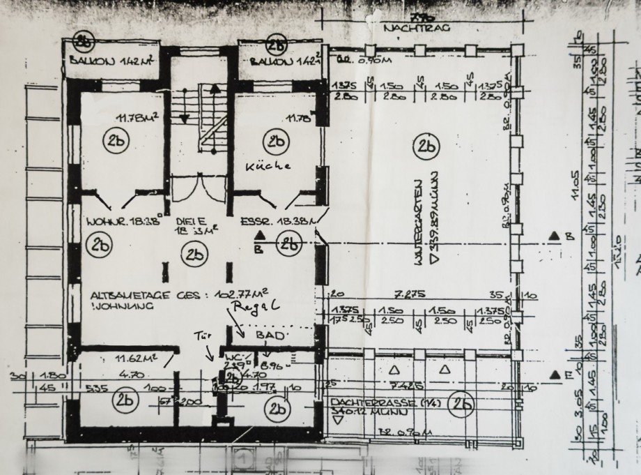 Provisorischer Grundriss Etagenwohnung Wuppertal