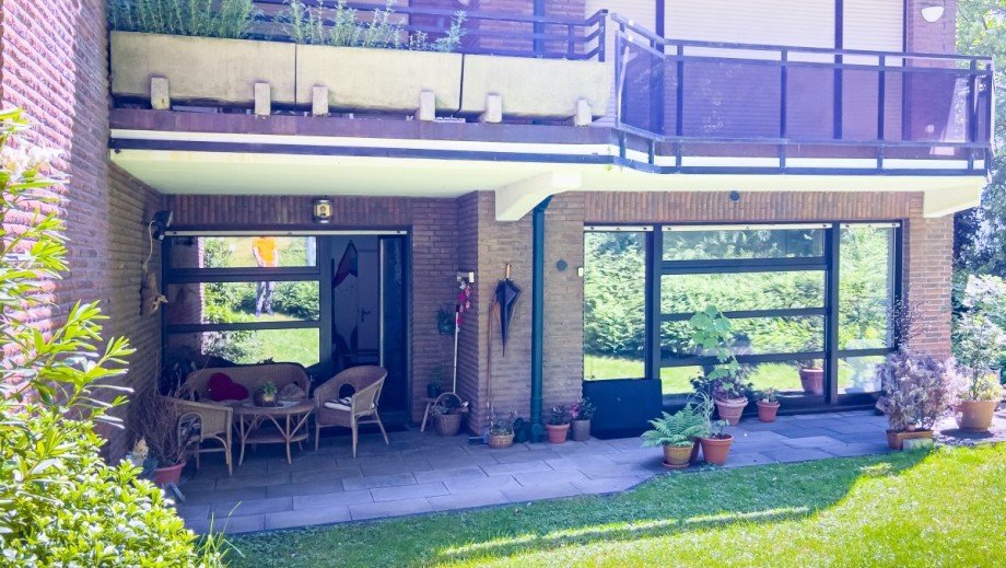 Gartenterrasse vom Park aus Etagenwohnung Wuppertal