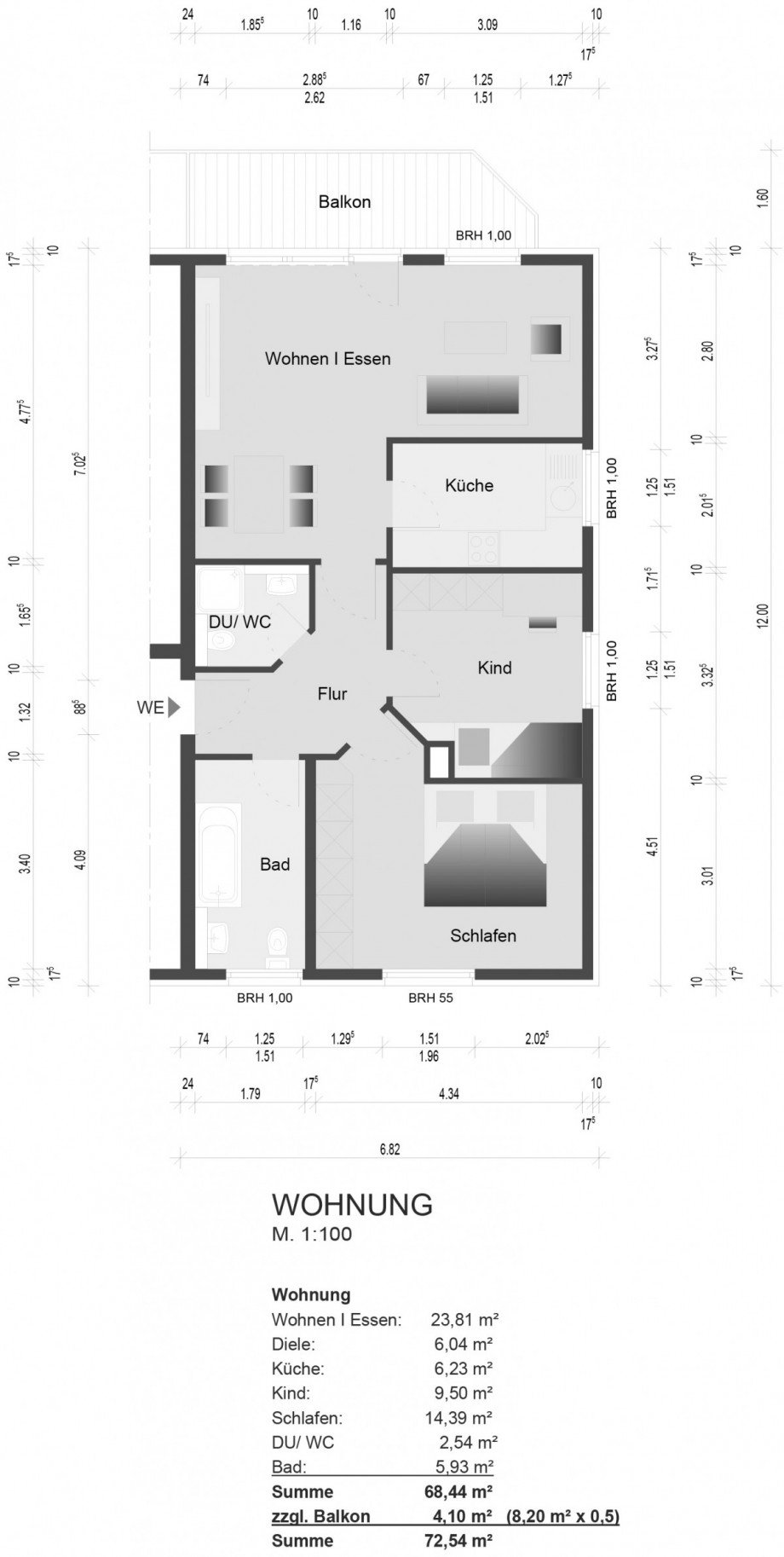 Grundriss Wohnung Wuppertal