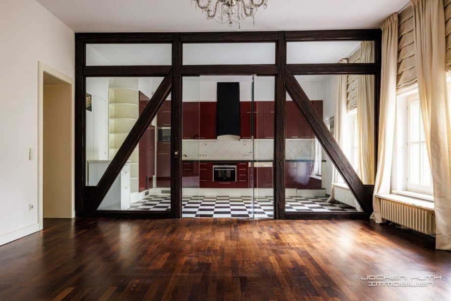 Wohn-Essraum mit K�che Maisonettewohnung D�sseldorf