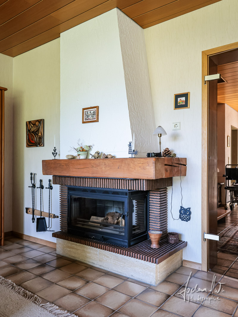 Kamin im Wohnraum Reihenendhaus Wuppertal